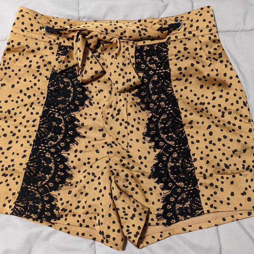 High Wasit Satin and Lace Shorts ASOS